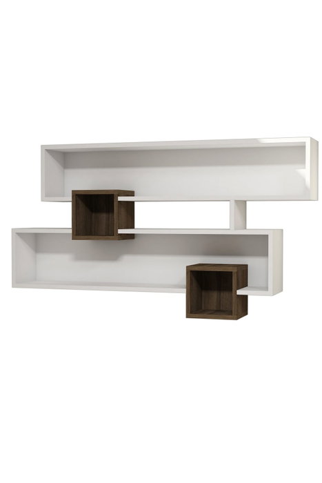 Hanah Home Estantería de Pared Karen Nogal y Blanco
